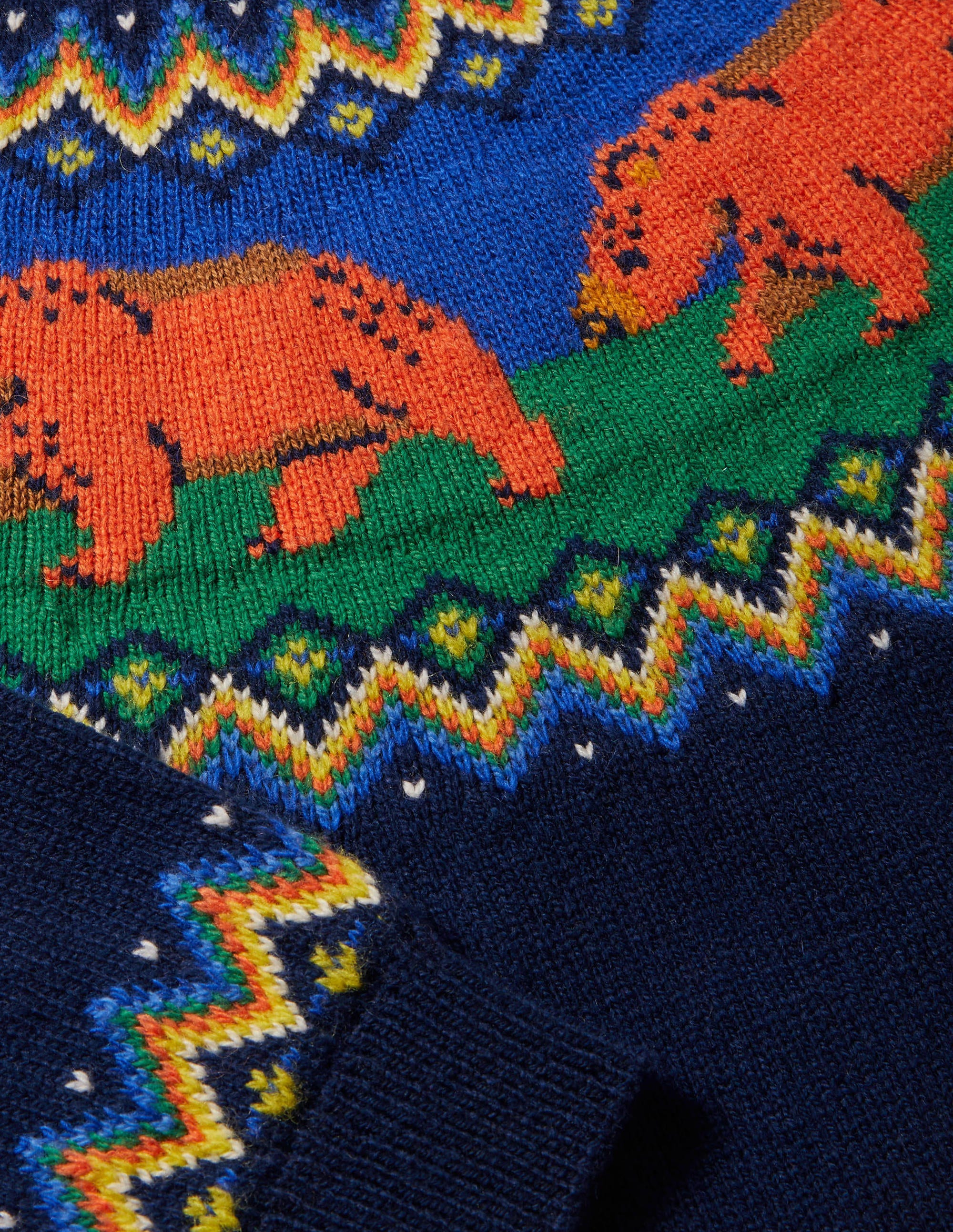 Fair Isle Crew Jumper-College Navy Bears - Image 3