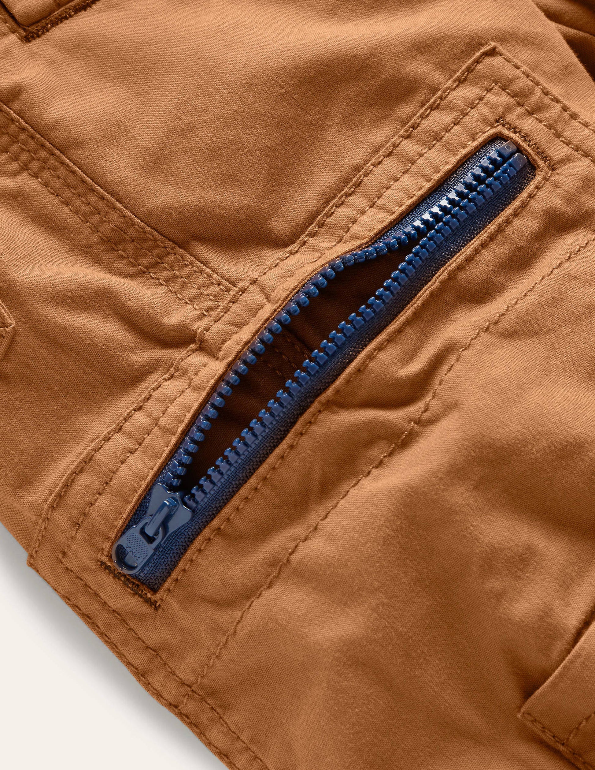 Cosy Lined Cargo Trousers-Butterscotch Brown-3