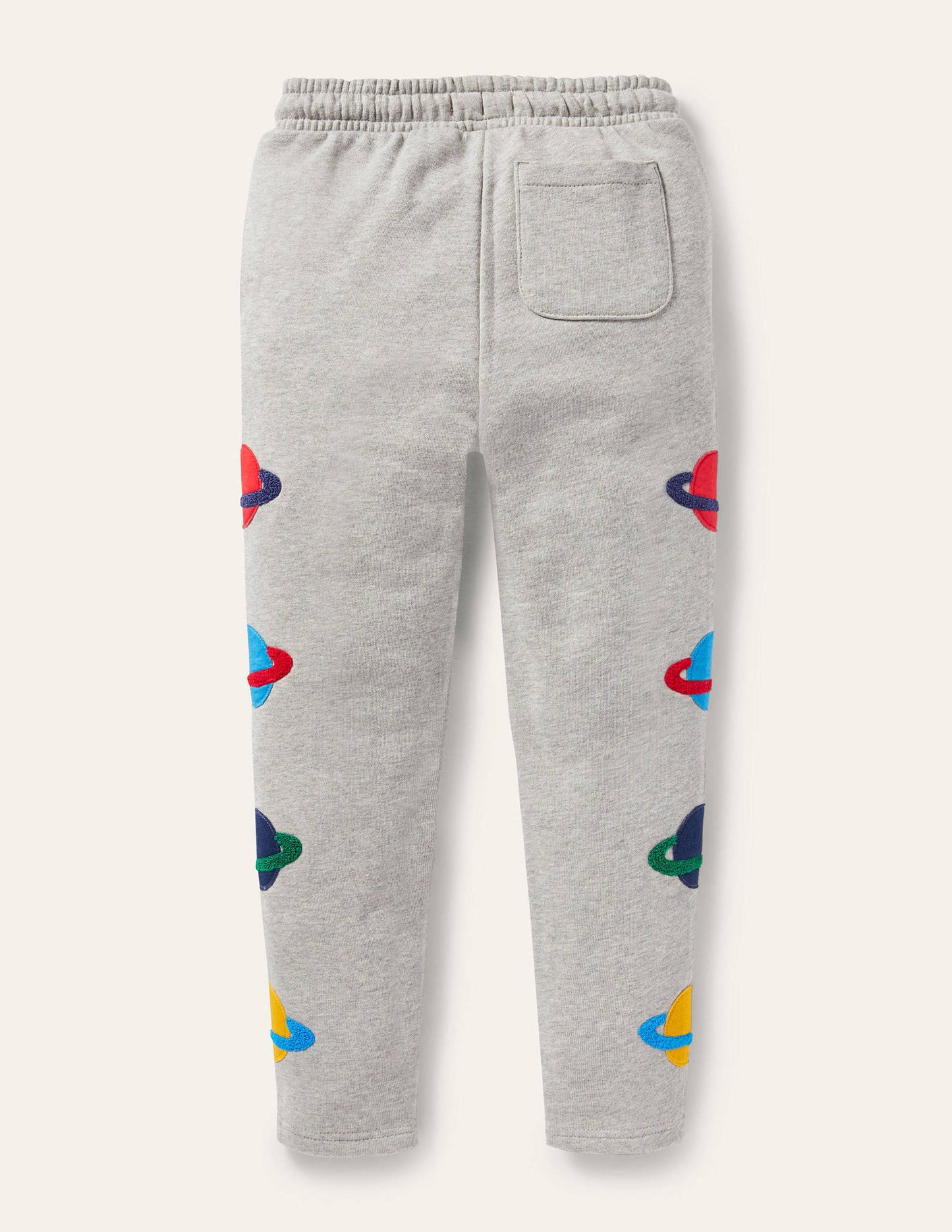 Appliqué Joggers-Grey Marl Space Planets