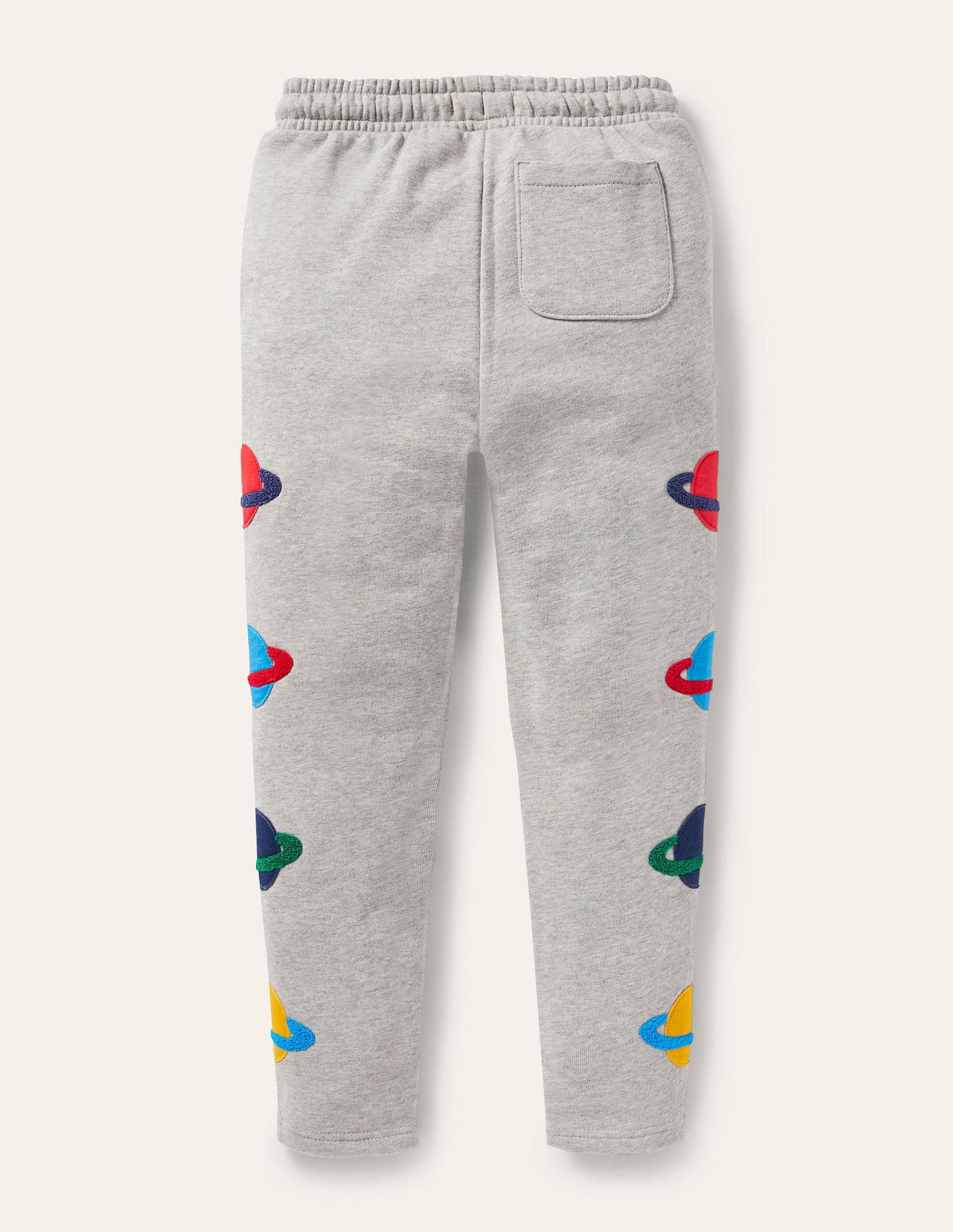 Appliqué Joggers-Grey Marl Space Planets-2