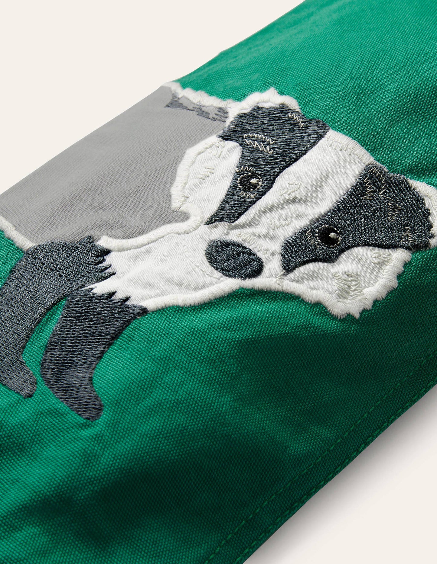 Appliqué Pull-on Trousers-Forest Green Woodland