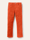 Slim Cord Stretch Jeans-Autumn Maple Orange