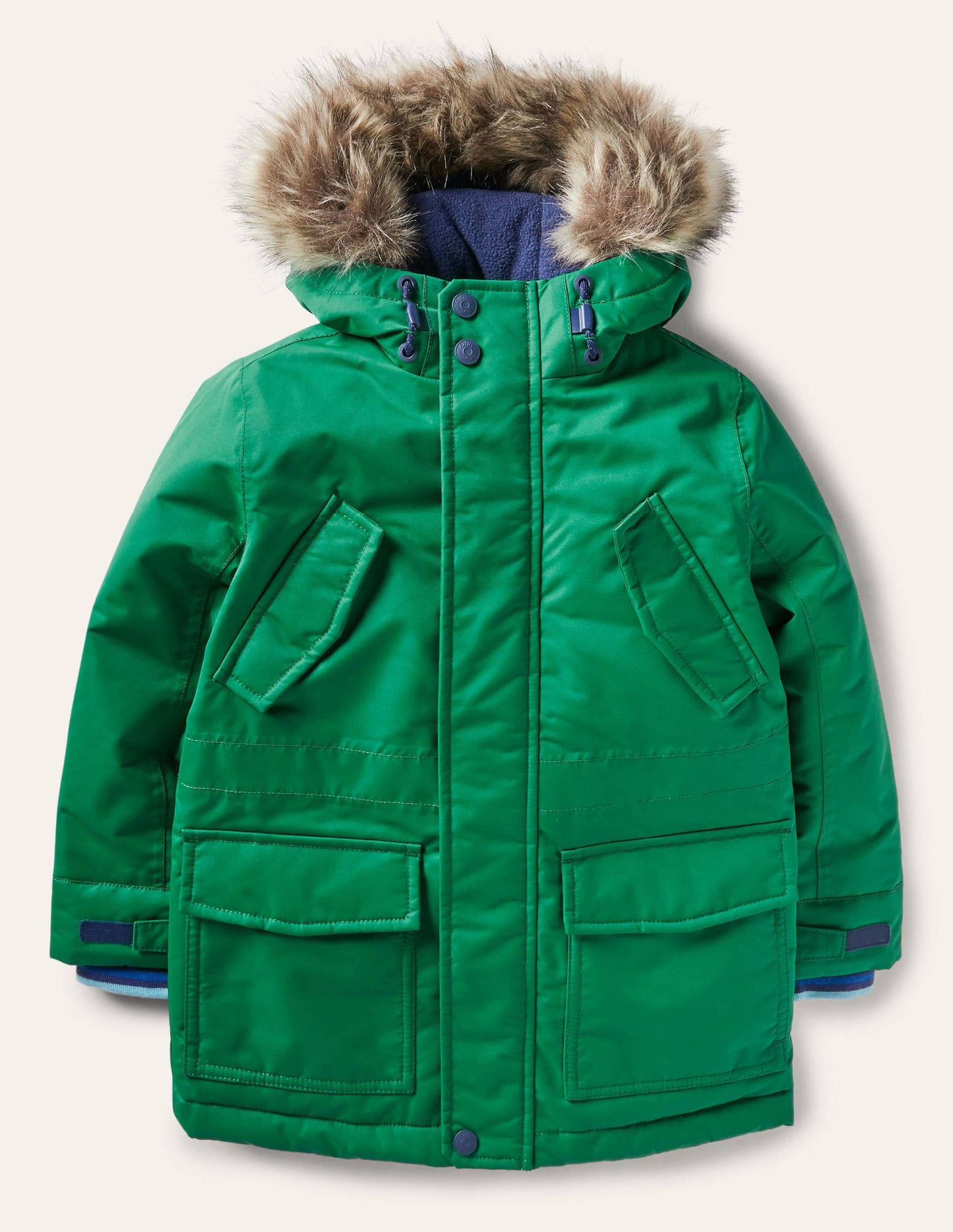Cosy Waterproof Parka-Forest Green