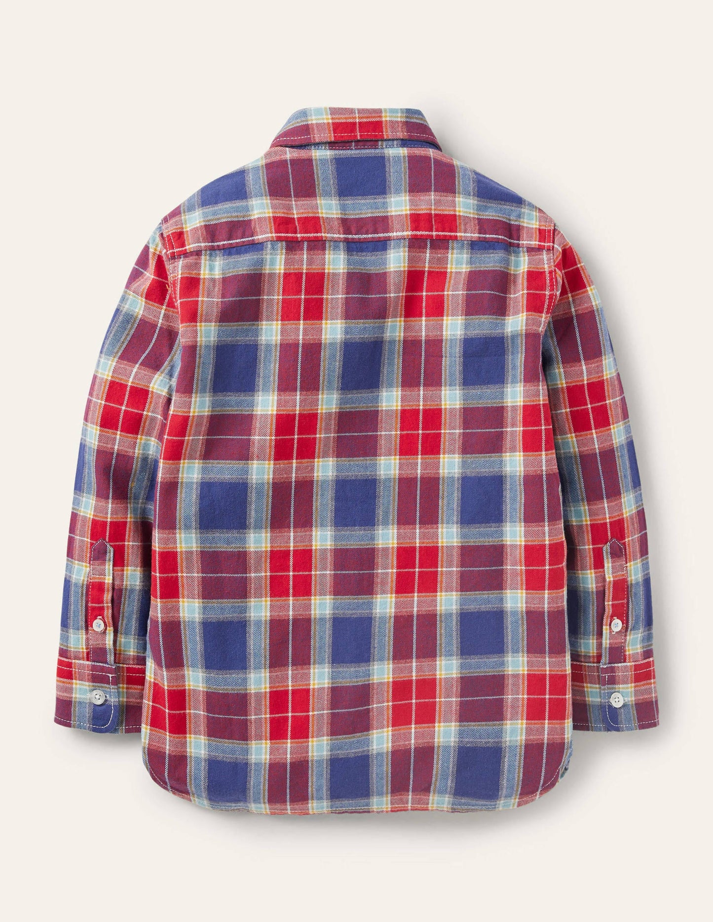 Cosy Brushed Check Shirt-Rockabilly Red/Starboard Blue