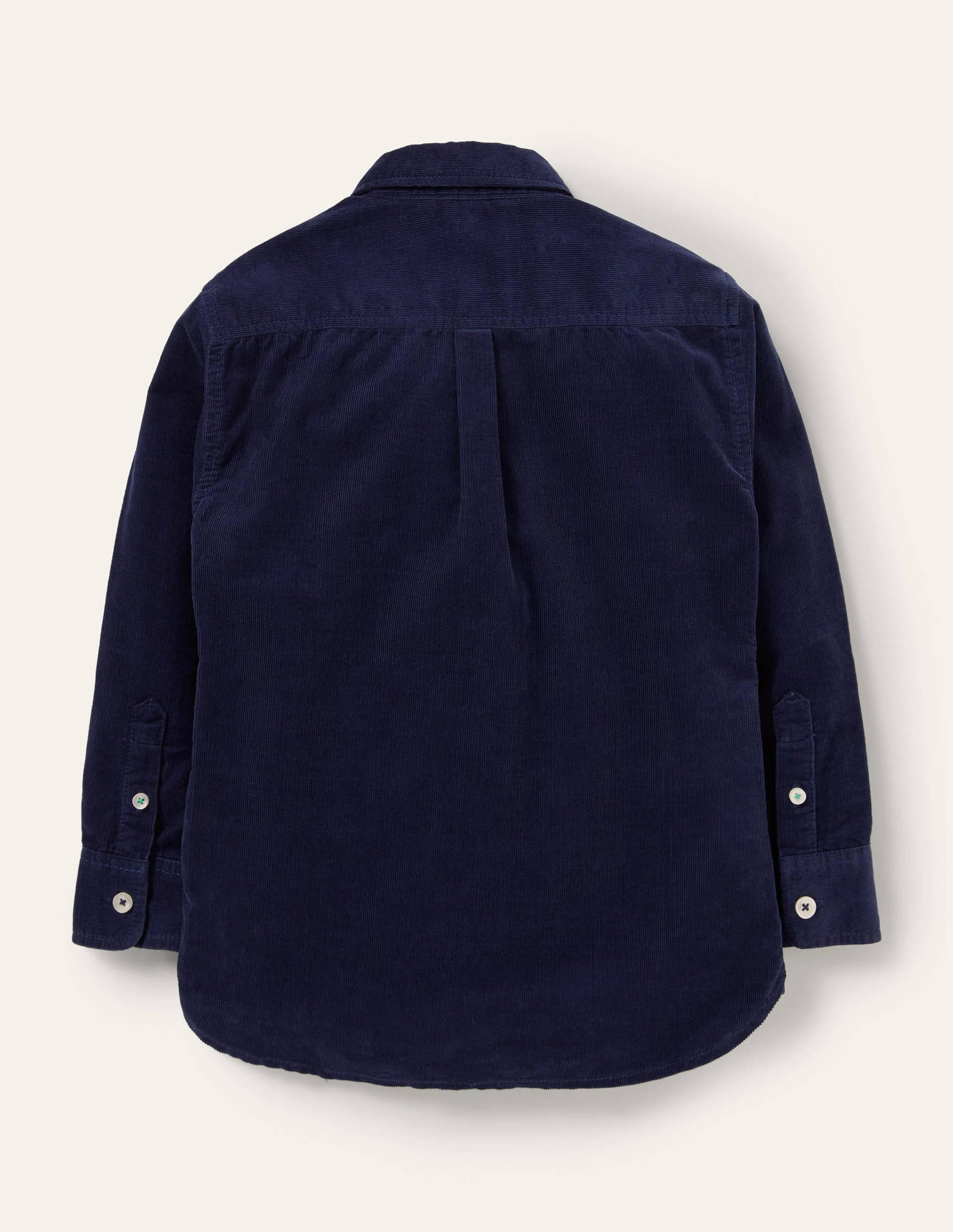 Embroidered Cord Shirt-College Navy Animals-2