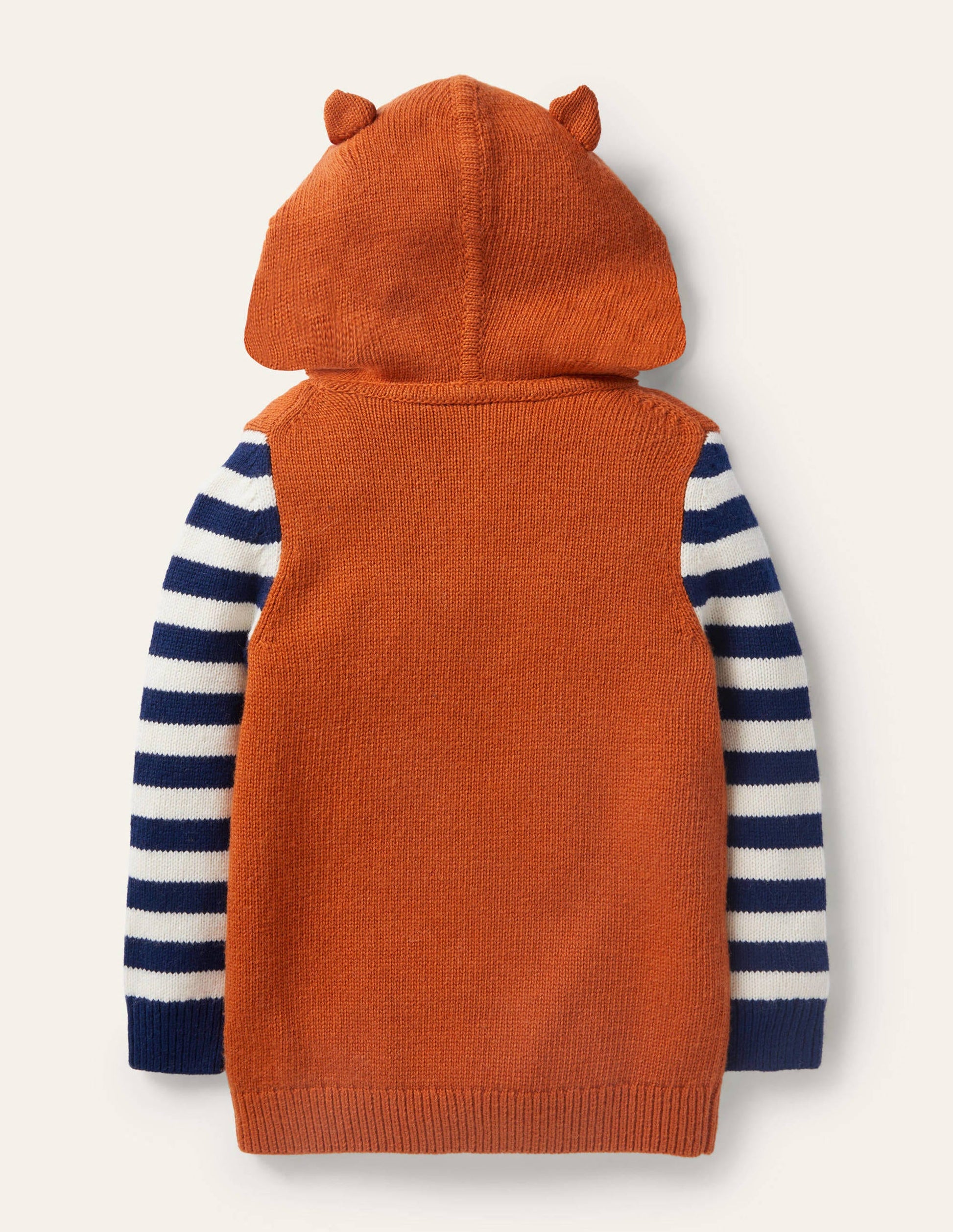 Woodland Knitted Hoodie-Rust Brown Marl Fox-2