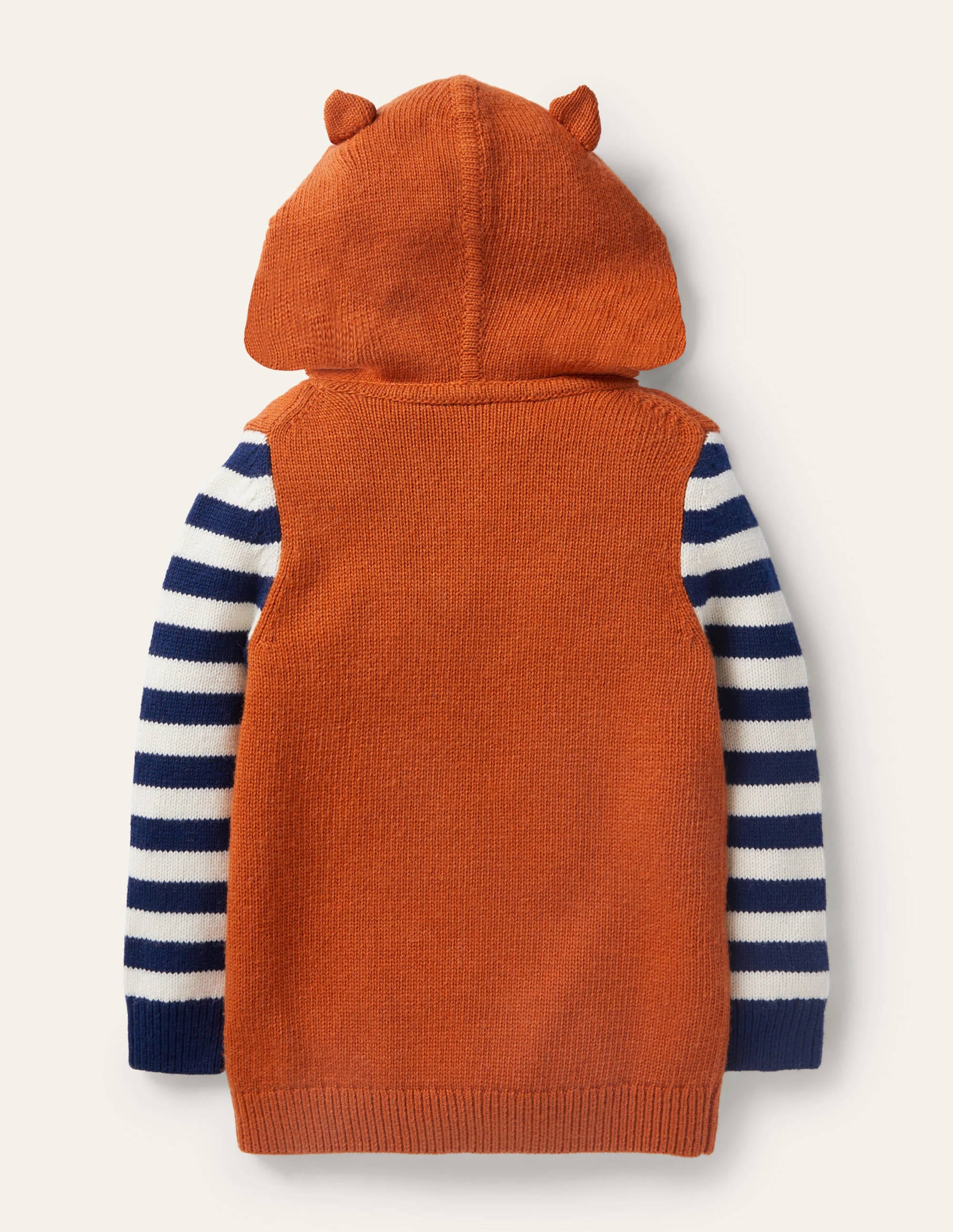 Woodland Knitted Hoodie-Rust Brown Marl Fox - Image 2