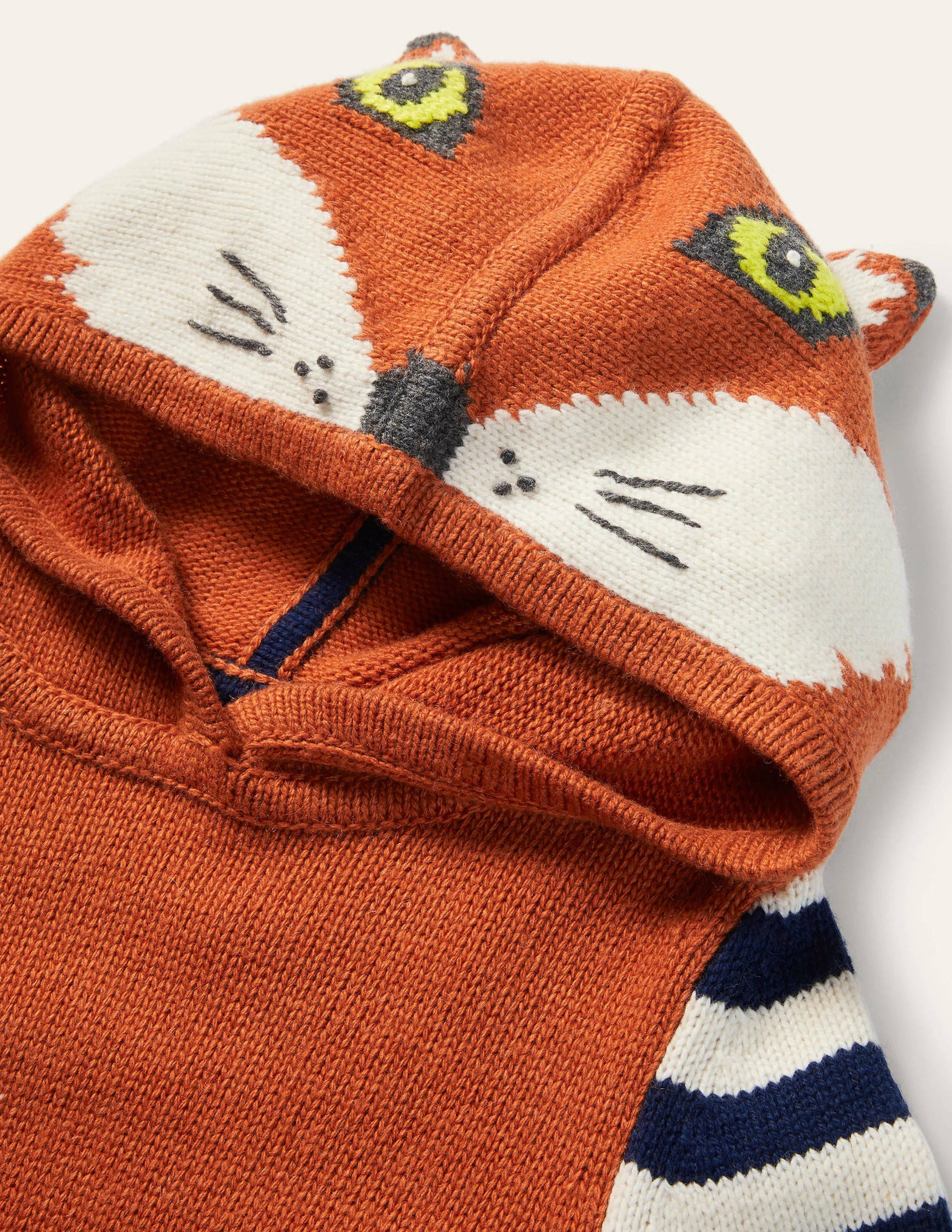 Woodland Knitted Hoodie-Rust Brown Marl Fox-3