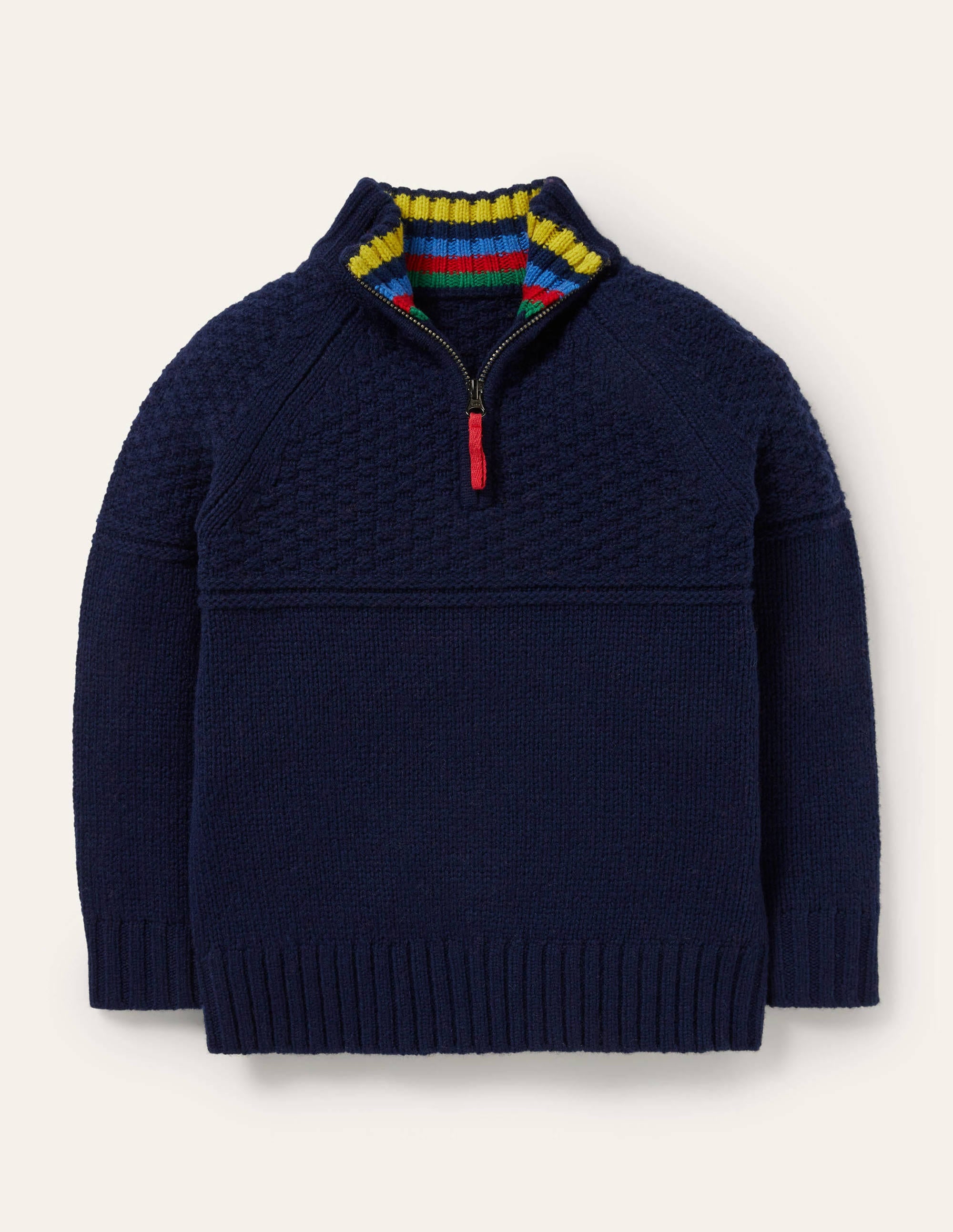Half-zip Jumper-College Navy - Image 1