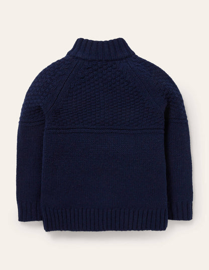 Half-zip Jumper-College Navy-2