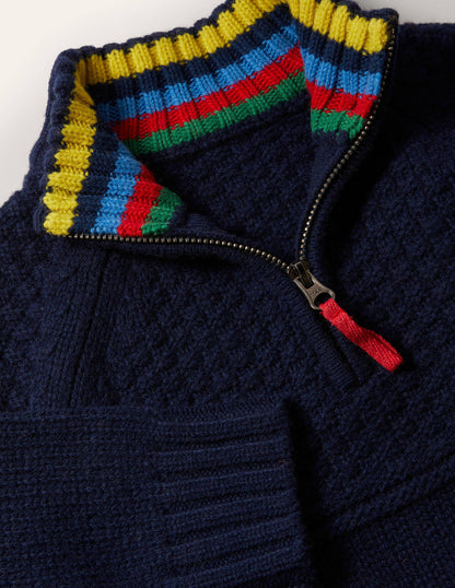 Half-zip Jumper-College Navy-3