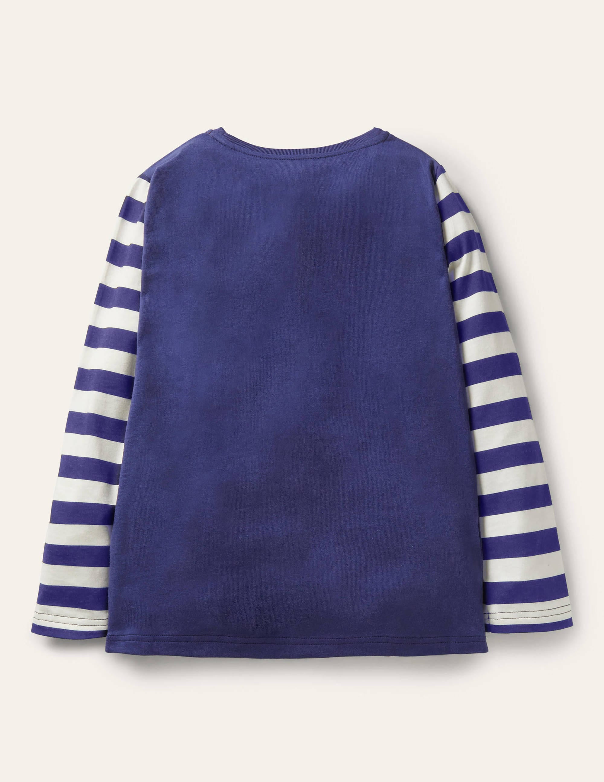Woodland Appliqué T-shirt-Starboard Blue Squirrel Leaves - Image 2