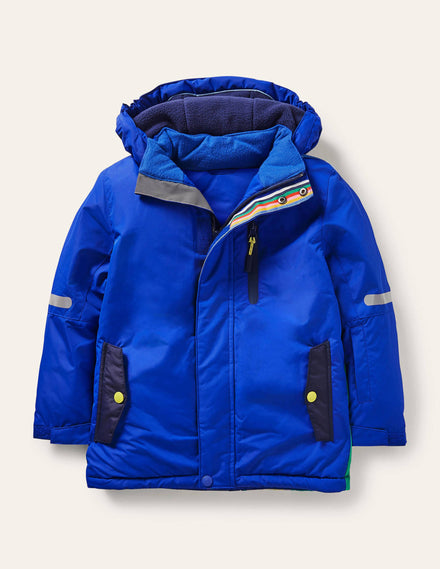 All-weather Waterproof Jacket-Brilliant Blue Star