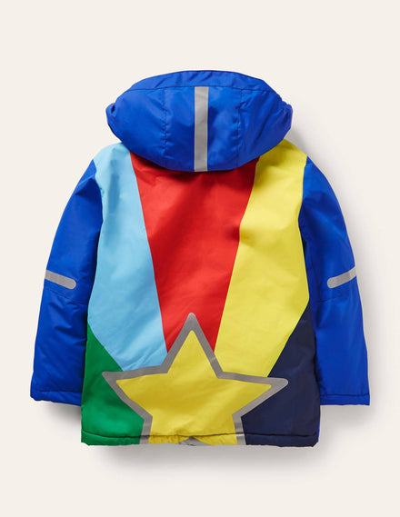All-weather Waterproof Jacket-Brilliant Blue Star