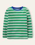 Supersoft Long-sleeved T-shirt-Grey Marl/Highland Green