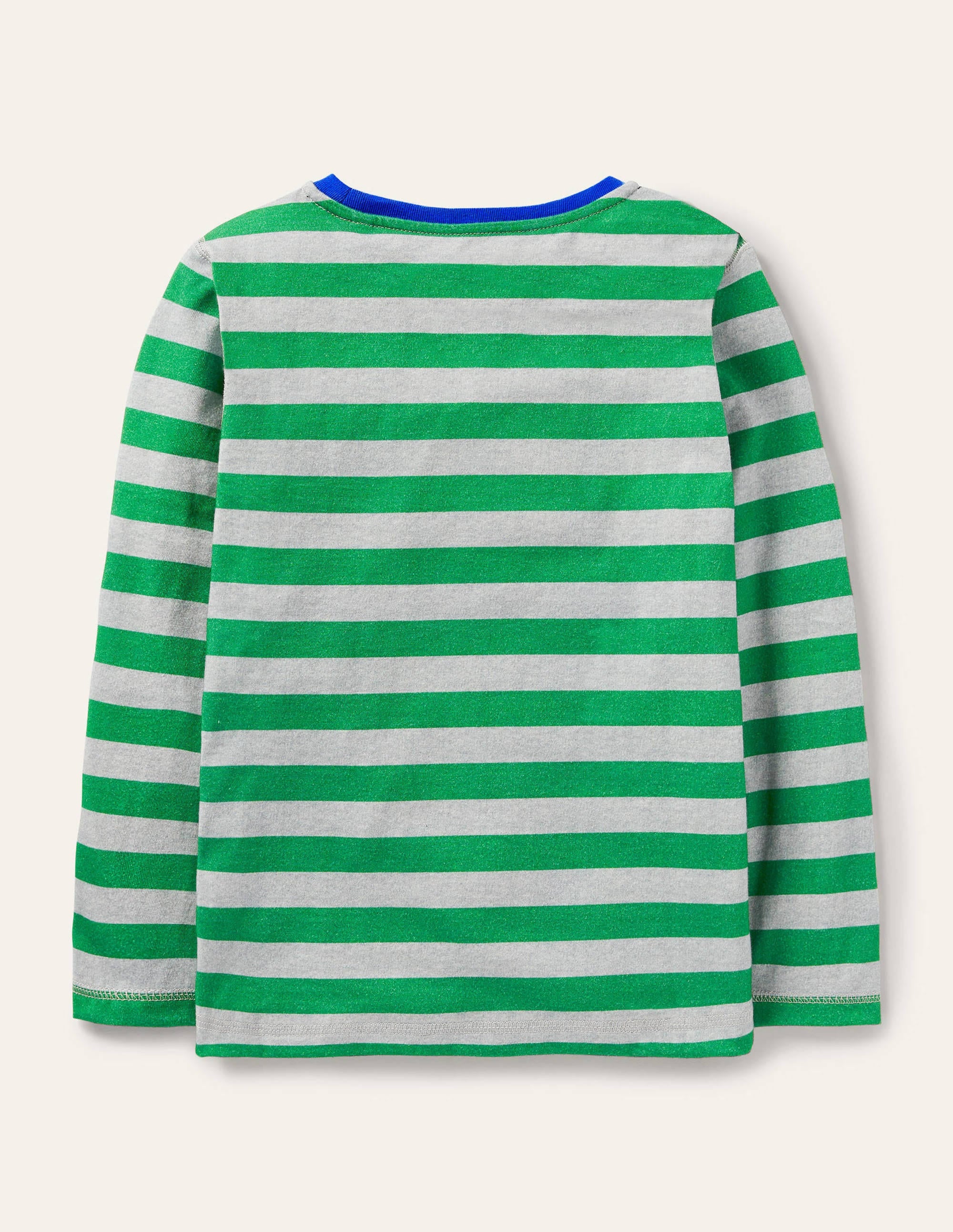 Supersoft Long-sleeved T-shirt-Grey Marl/Highland Green - Image 2