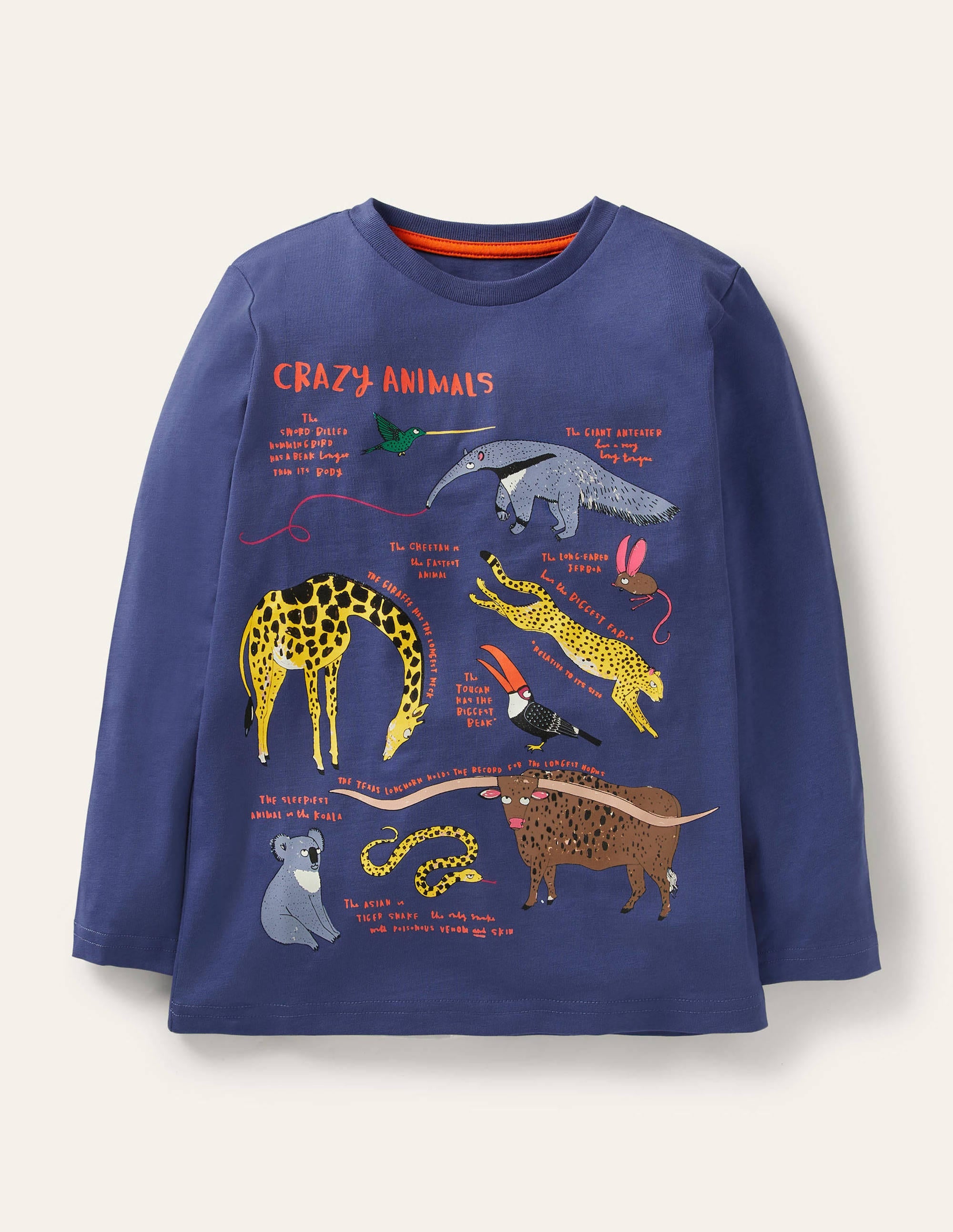 Educational Graphic T-shirt-Starboard Blue Crazy Animals - Image 1