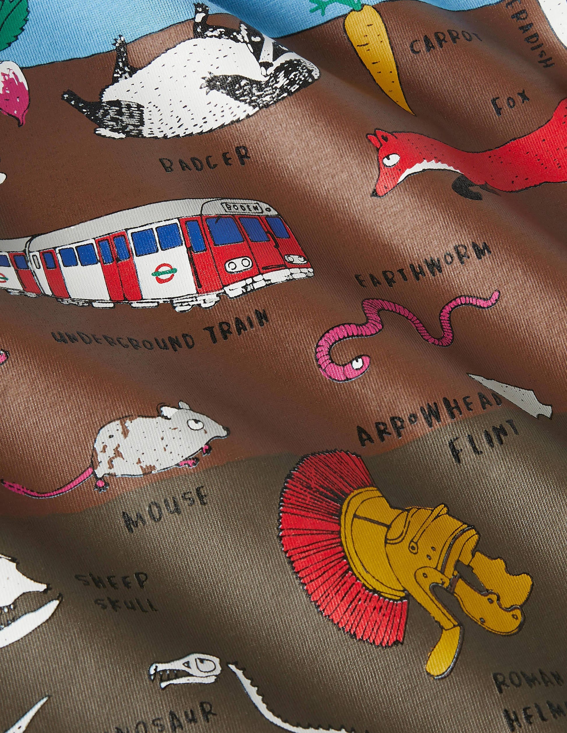 Educational Graphic T-shirt-Surfboard Blue Ground Layers-3