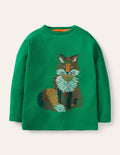Superstitch Animal T-shirt-Forest Green Fox