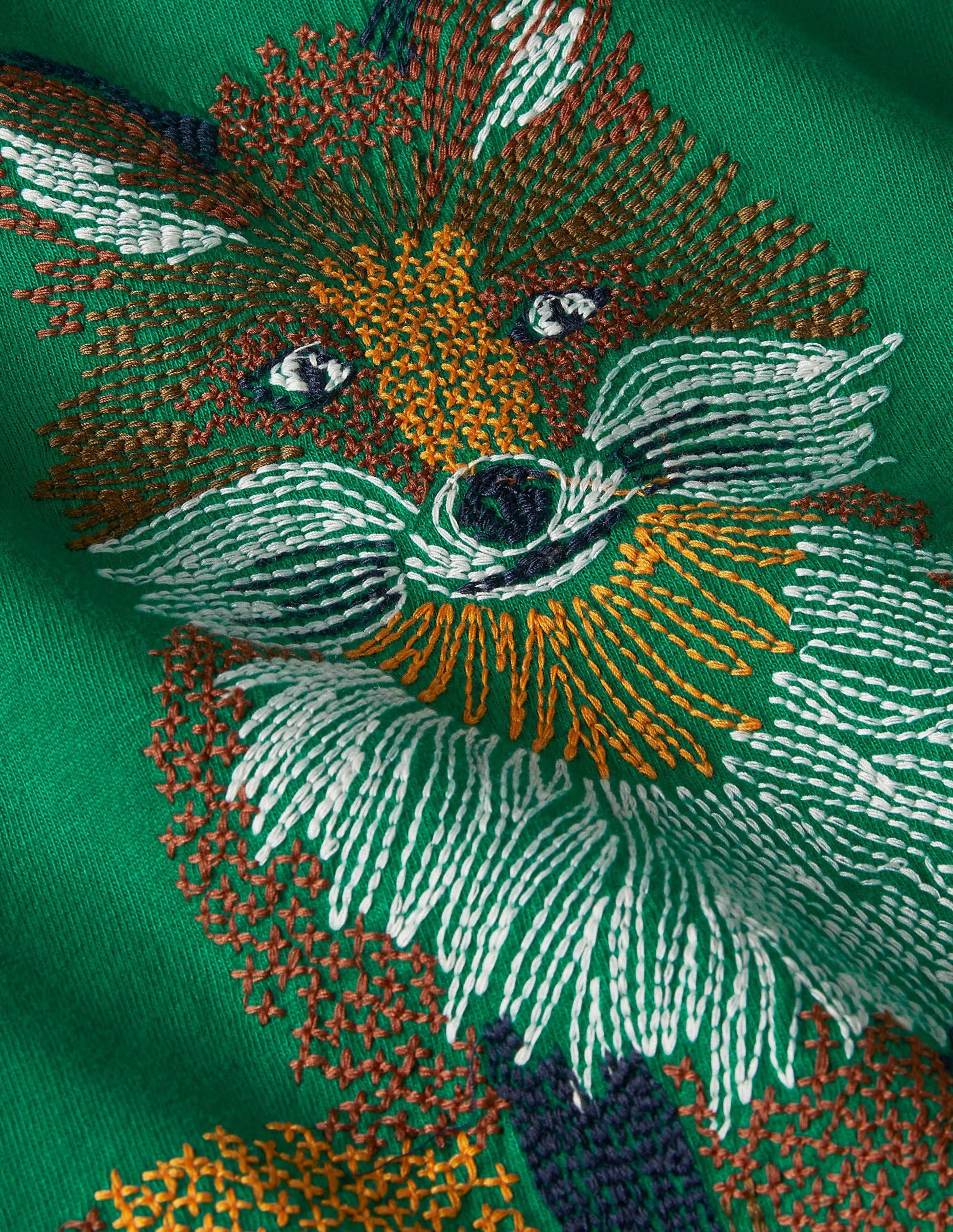 Superstitch Animal T-shirt-Forest Green Fox-3