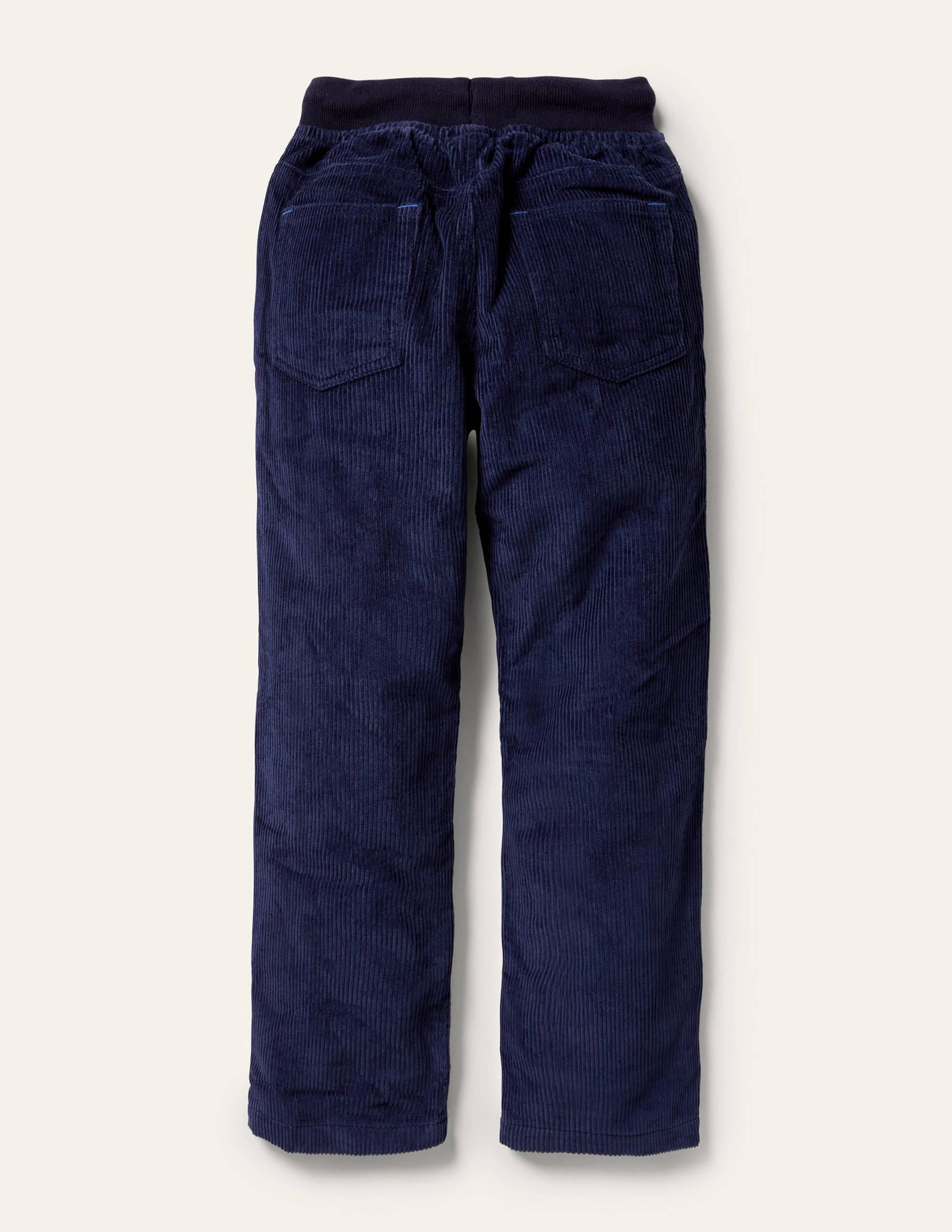 Cosy Lined Cord Trousers-College Navy - Image 2