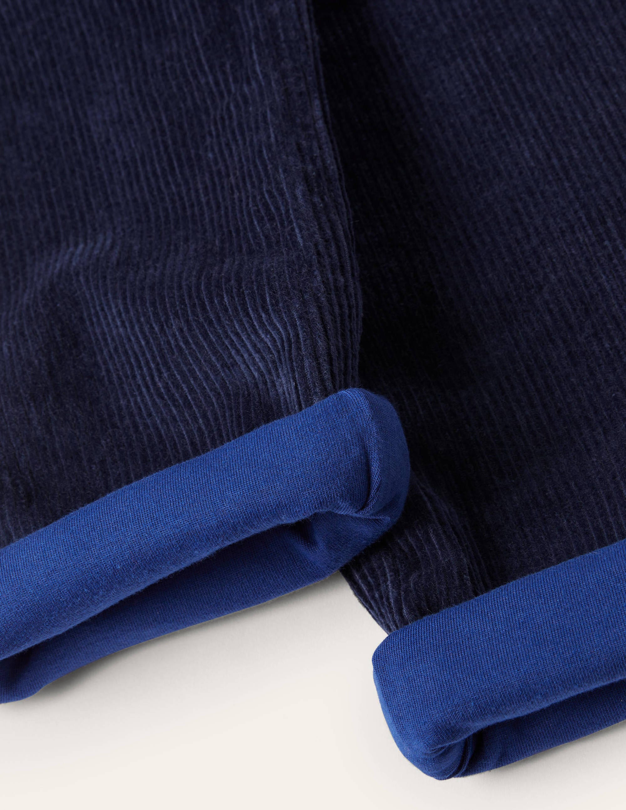 Cosy Lined Cord Trousers-College Navy - Image 4