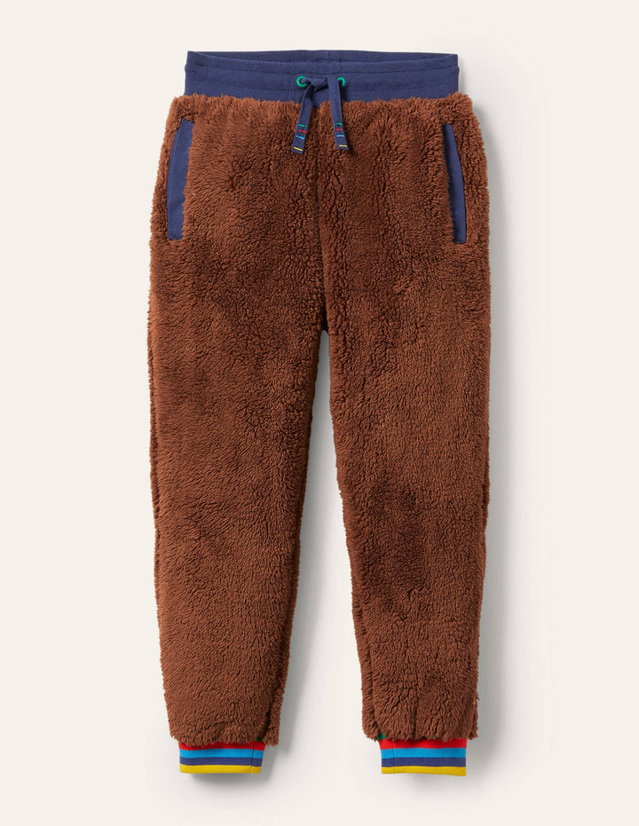 Cosy Teddy Joggers-Brown