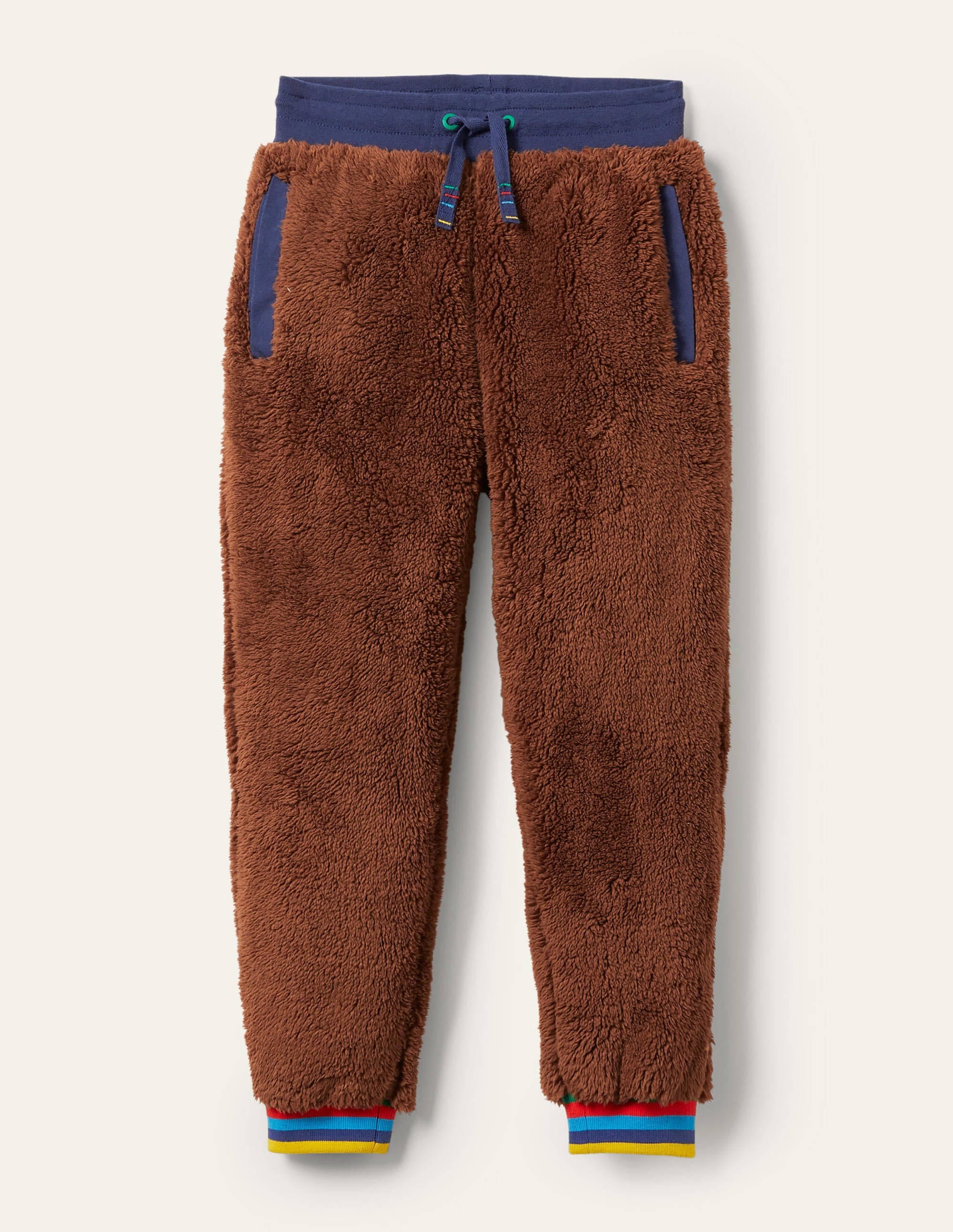 Cosy Teddy Joggers-Brown - Image 1