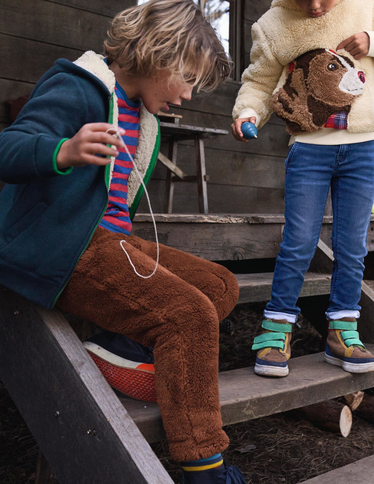 Cosy Teddy Joggers-Brown - Image 4