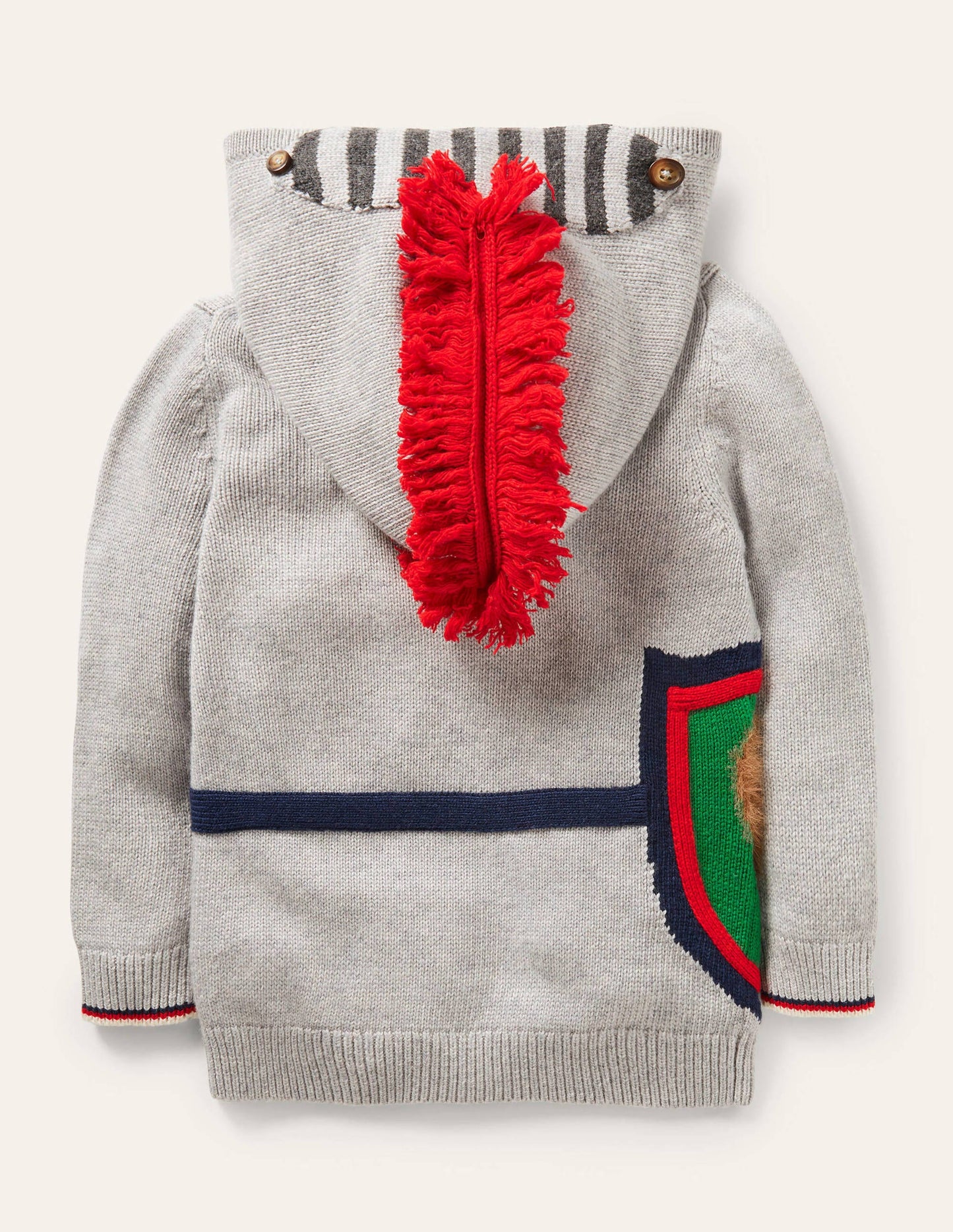 Knitted Knight Hoodie-Grey Marl Knight