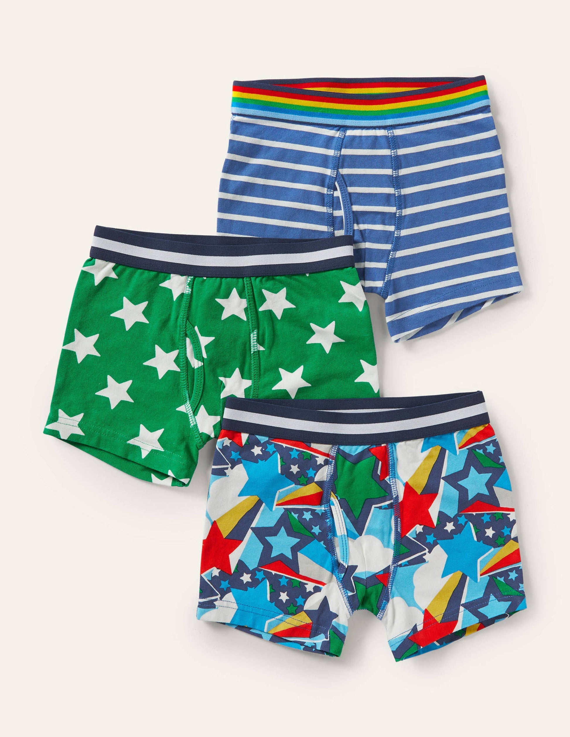 Jersey Boxers 3 Pack-Multi Stars-1