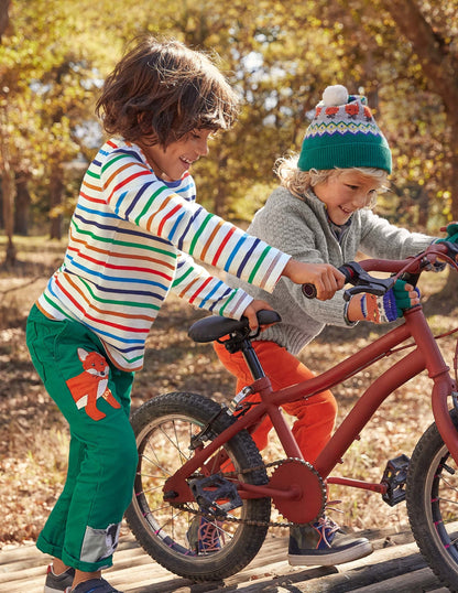 Cosy Fox Fair Isle Hat-Forest Green-4