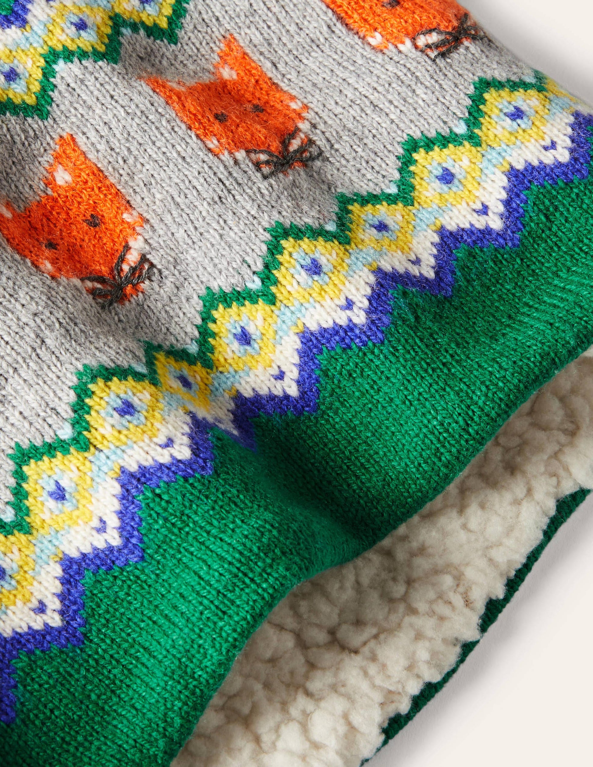 Cosy Fox Fair Isle Snood-Forest Green-1