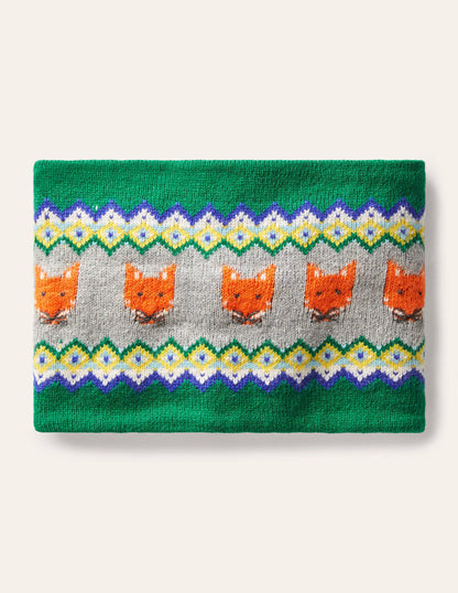 Cosy Fox Fair Isle Snood-Forest Green-2