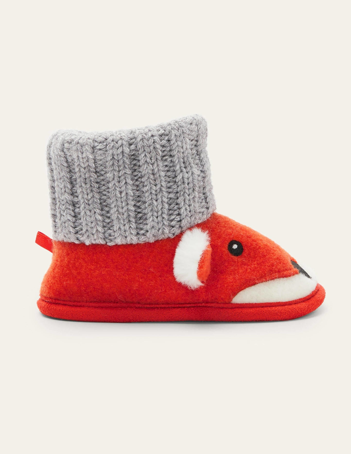 Fox Knitted Slipper Booties-Autumn Orange