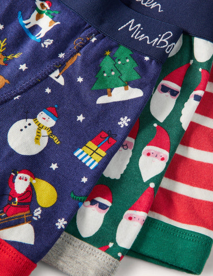 Christmas Boxers 3 Pack-Green Santa-2