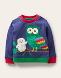 Cosy Sweatshirt-Starboard Blue Owls