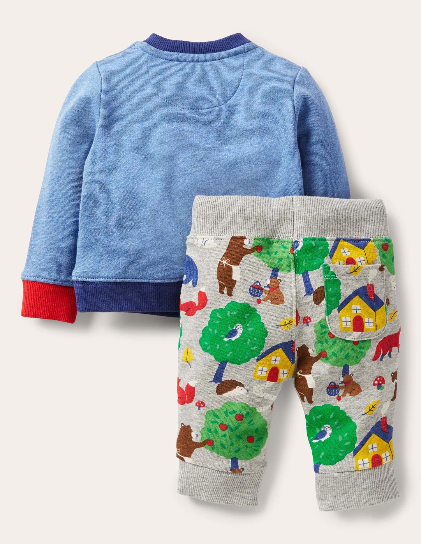 Cosy Sweatshirt & Bottoms Set-Grey Marl Bears