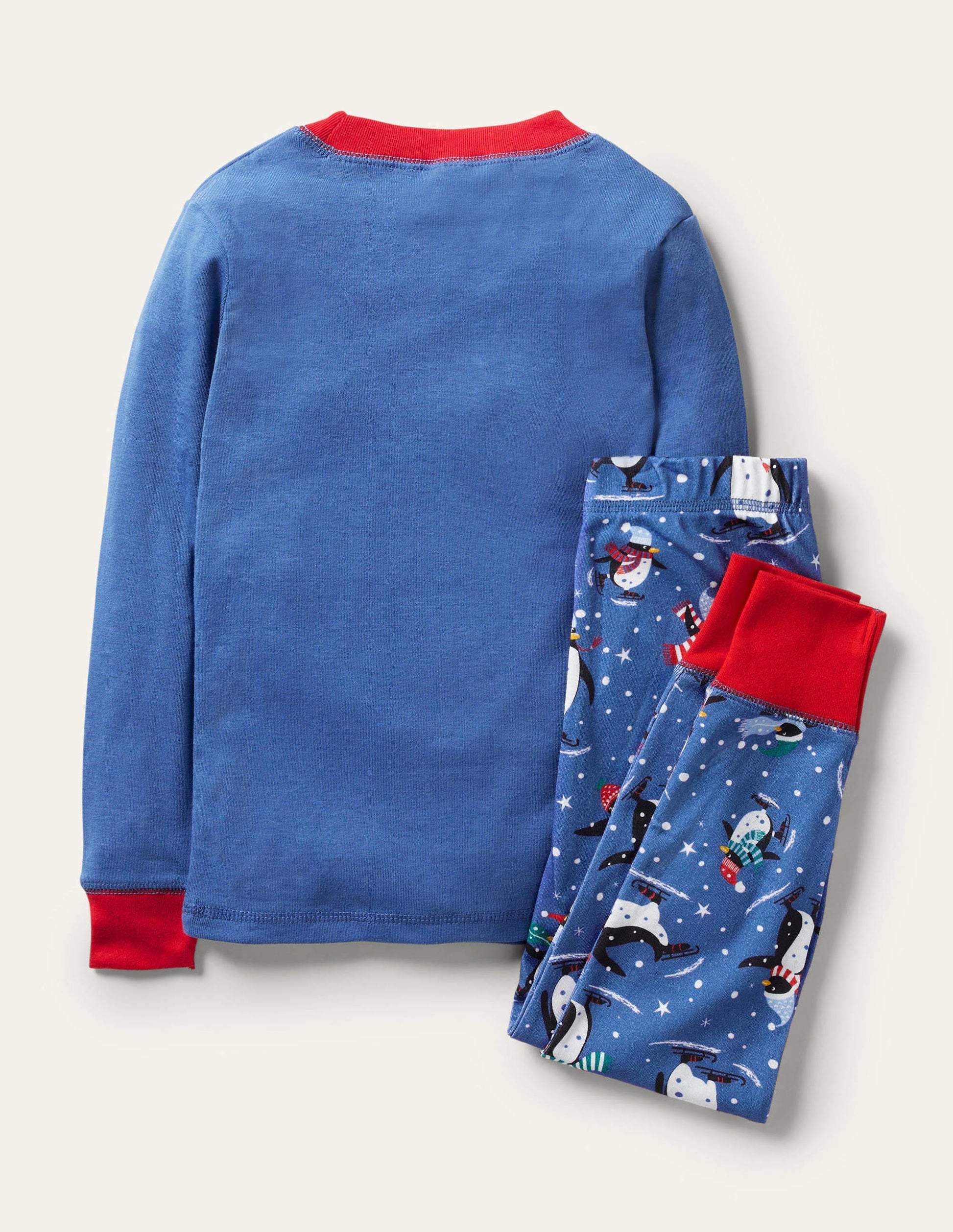 Snug Long John Pyjamas-Elizabethan Blue Penguins-2