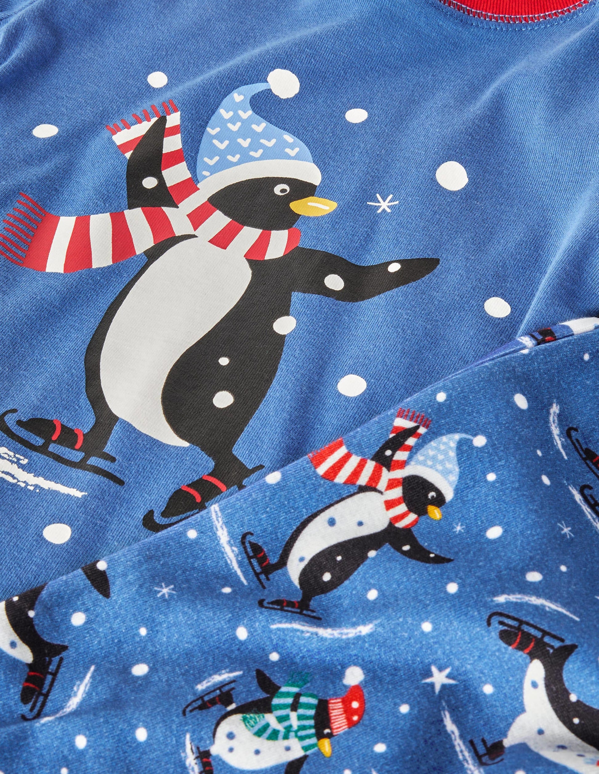 Snug Long John Pyjamas-Elizabethan Blue Penguins-3