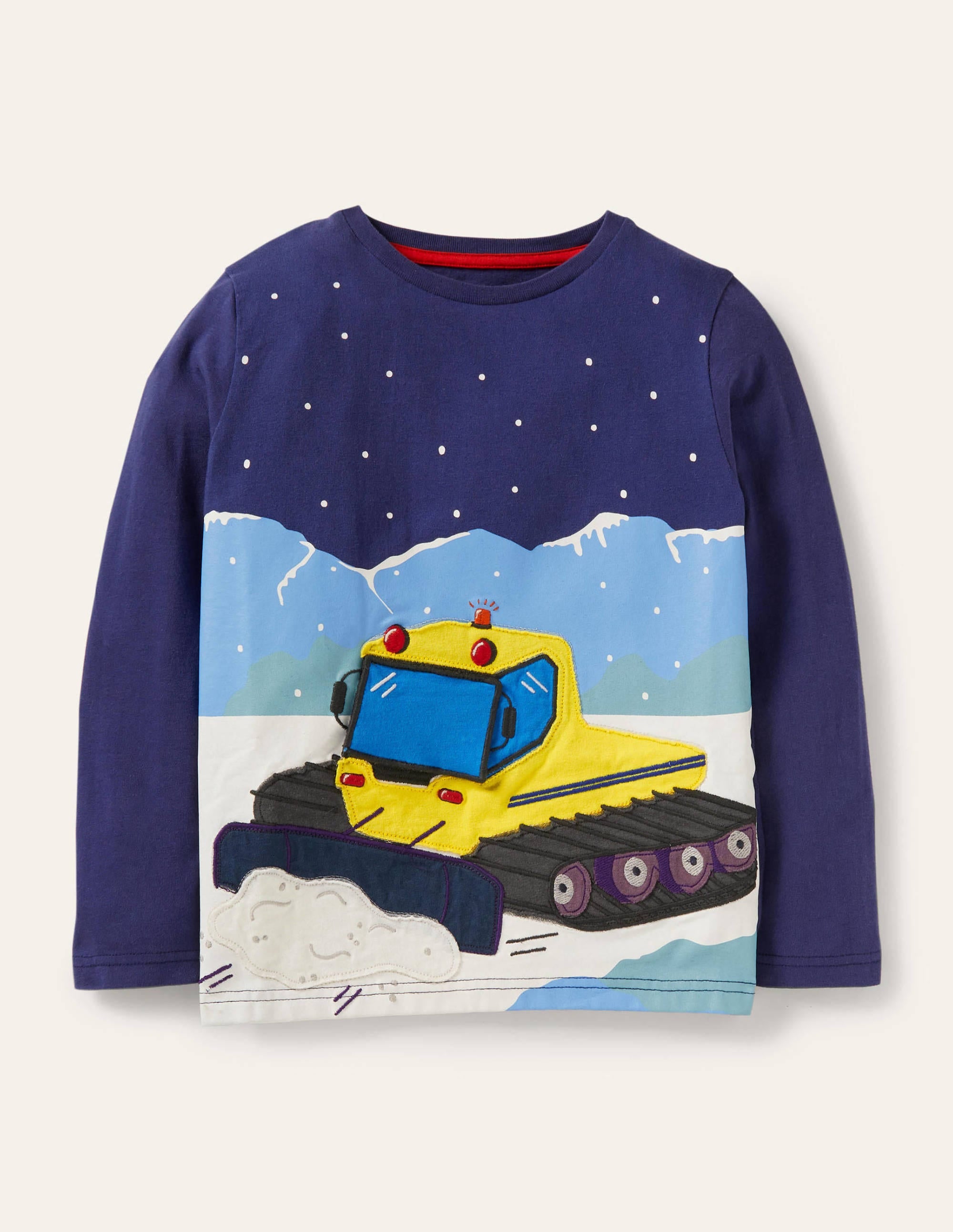 Lift-the-flap Arctic T-shirt-Starboard Blue Snow Plough - Image 1