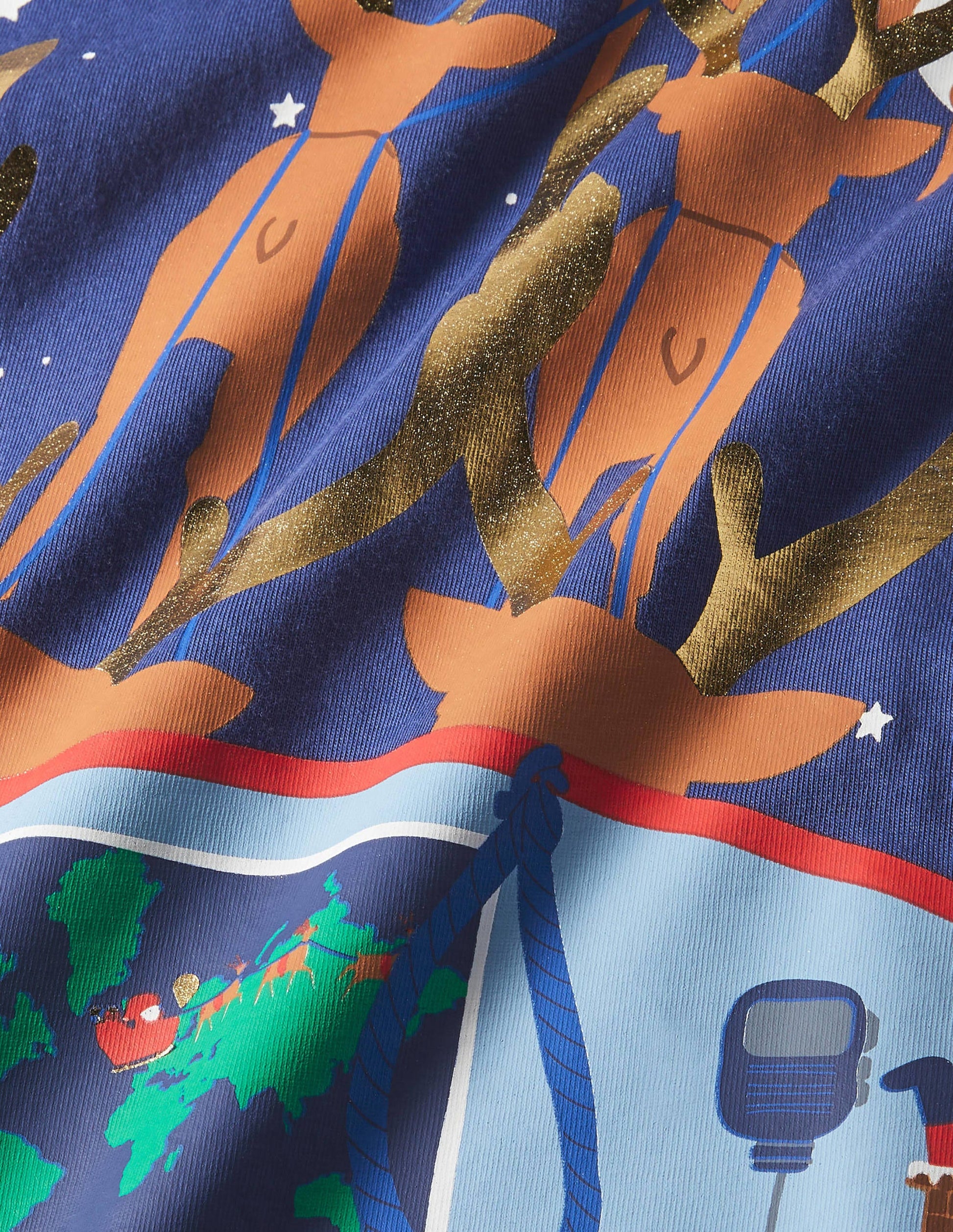 Christmas Deliveries T-shirt-Starboard Blue Santa Sleigh-3