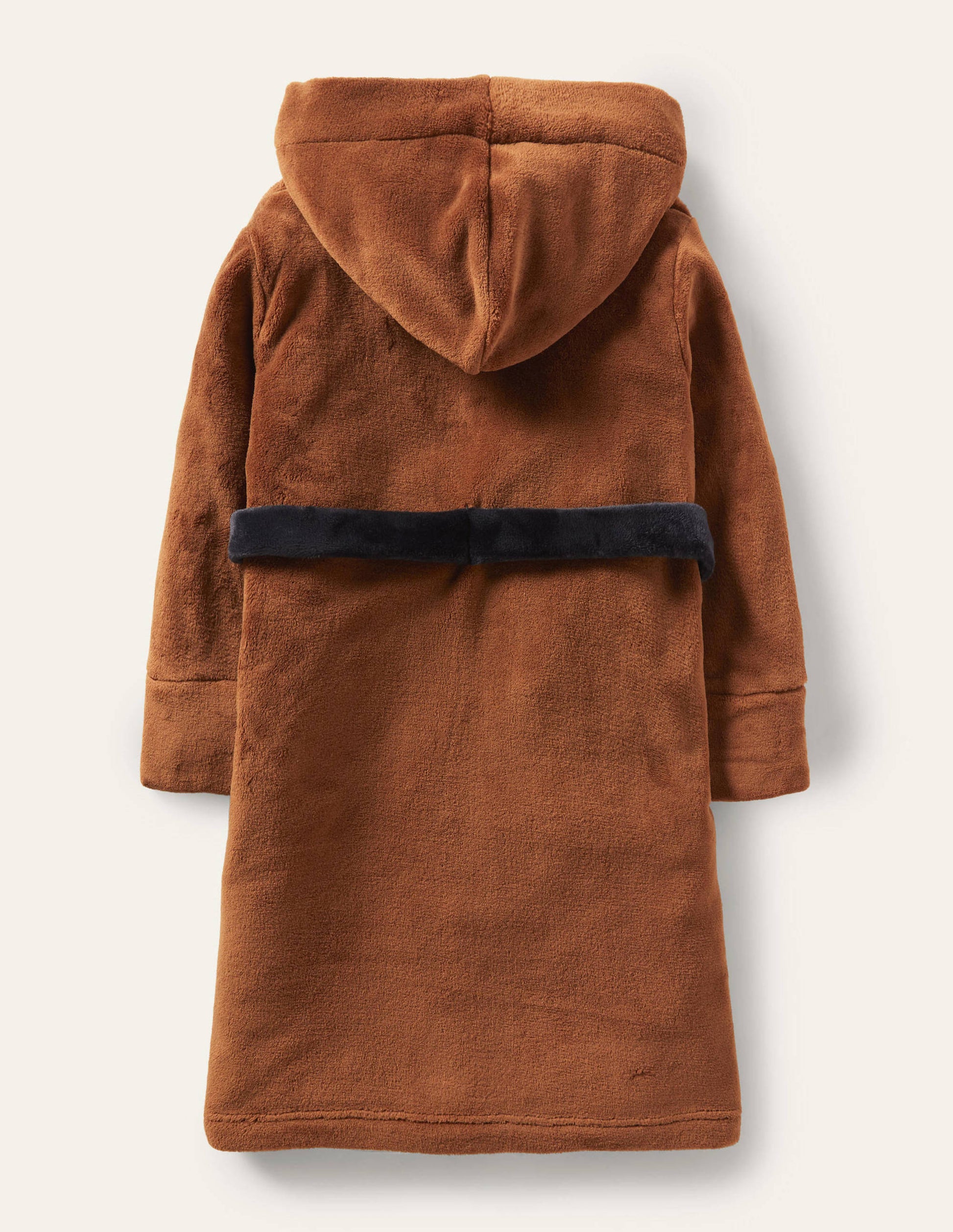 Cosy Appliqué Dressing Gown-Dark Brown Bear-2