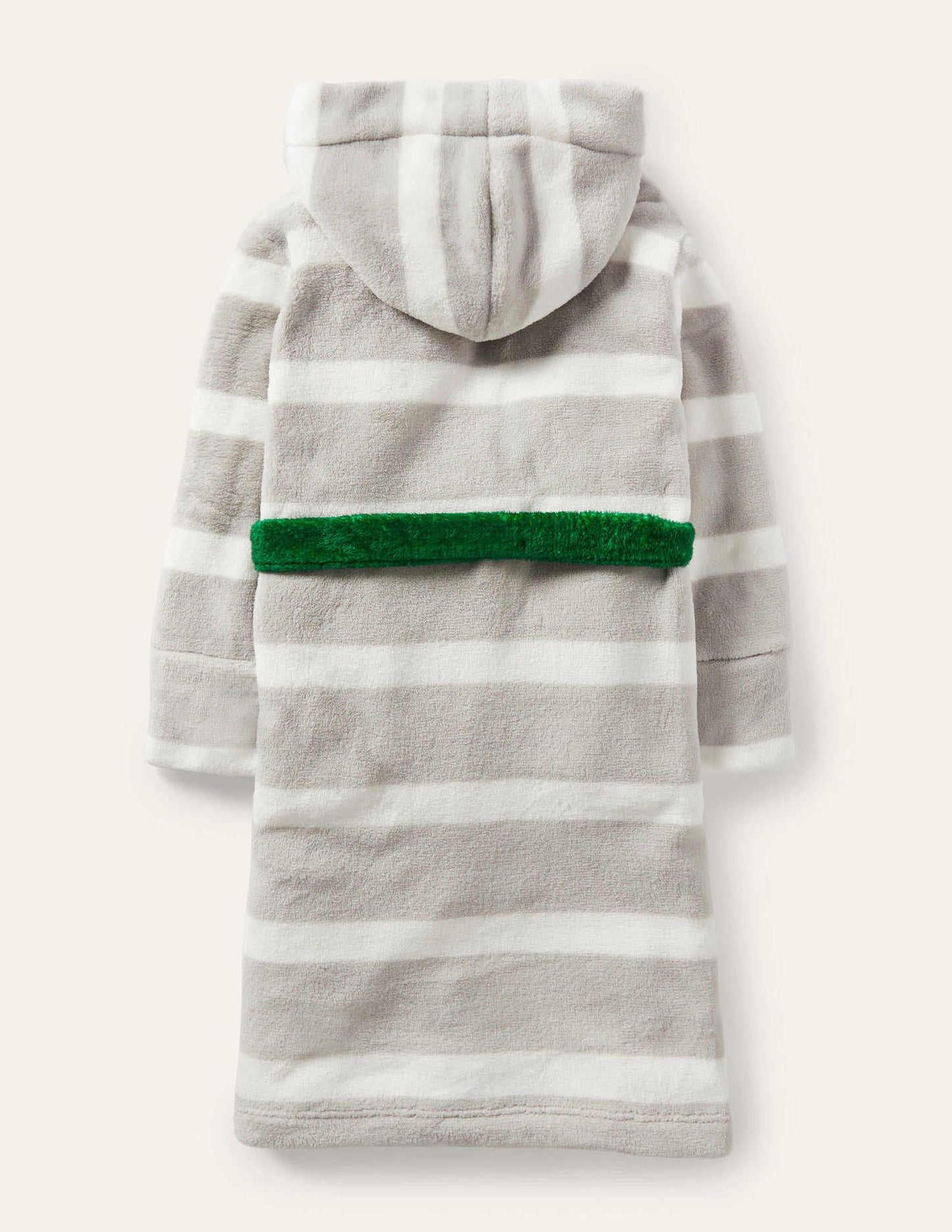 Cosy Appliqué Dressing Gown-Grey/Ecru Badger