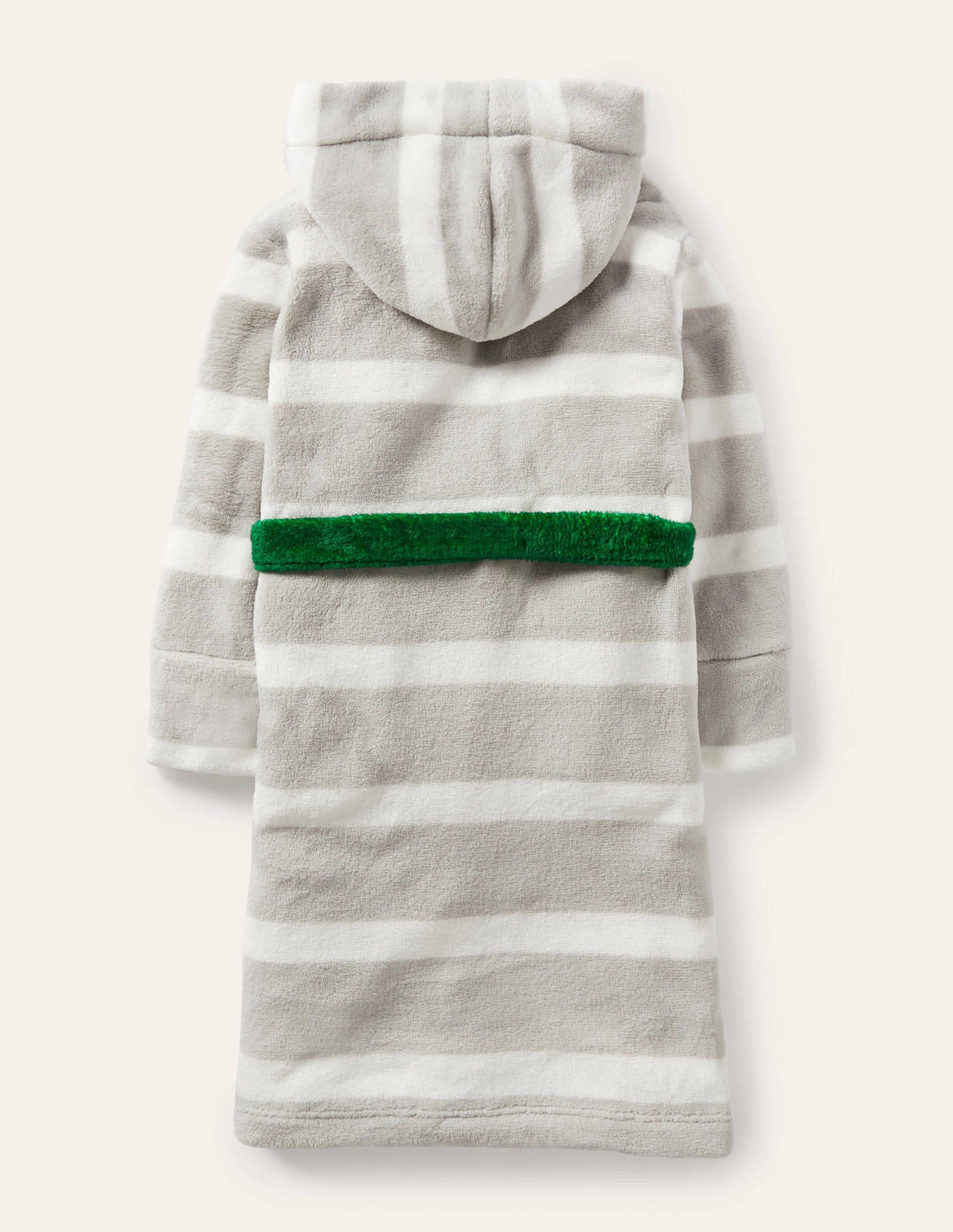 Cosy Appliqué Dressing Gown-Grey/Ecru Badger-2
