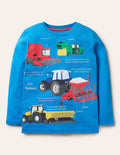 Educational Tractor T-shirt-Moroccan Blue Transport