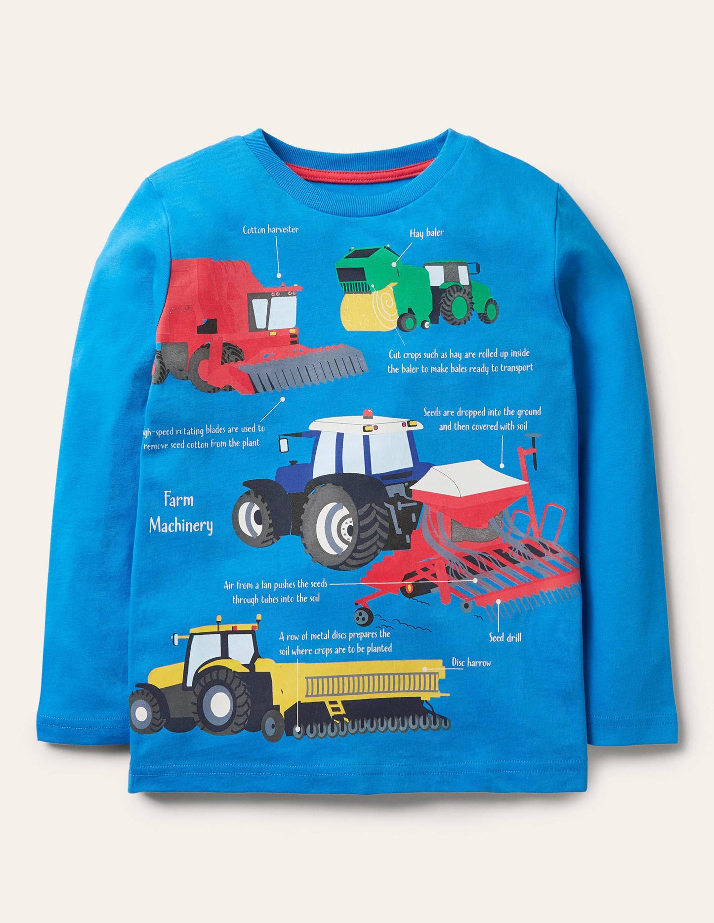 Educational Tractor T-shirt-Moroccan Blue Transport