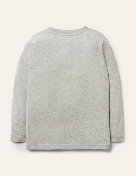 Animal Scene T-shirt-Grey Marl Farm