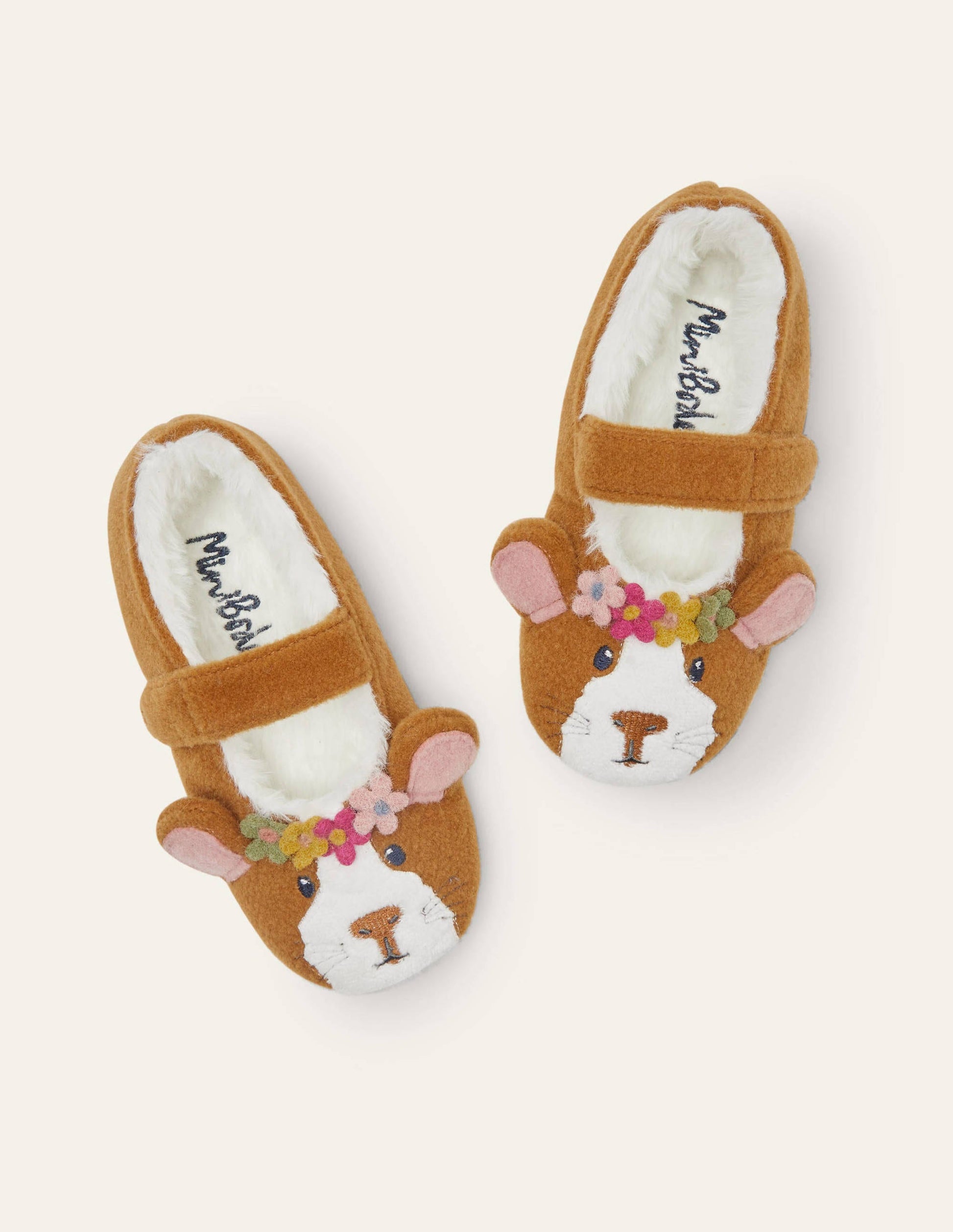 Novelty Slippers-Brown Guinea Pig-1