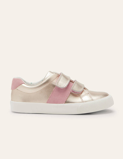Fun Trainers-Gold Leather-2
